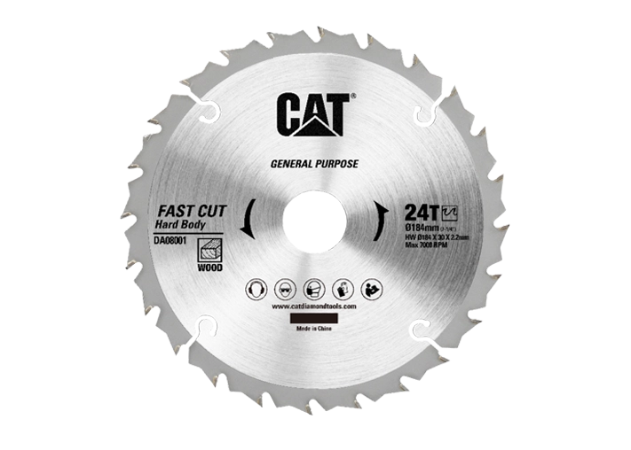 صينية منشار خشب CAT مقاس 7.25 بوصة 24 سن
