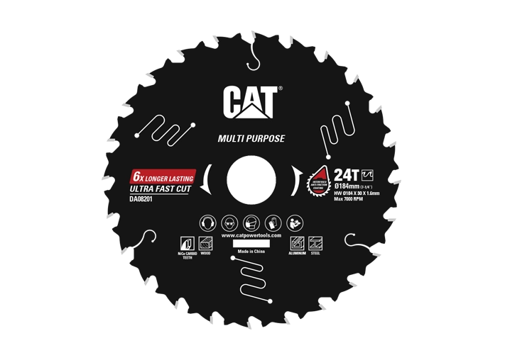 صينية منشار CAT متعددة الاستخدام مقاس 7.25 بوصة 24 سن