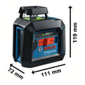 Bosch GLL 2-20 Laser Level - ميزان ليزر 2 خط 360 درجة 20 متر أخضر BOSCH موديل GLL 2-20 G