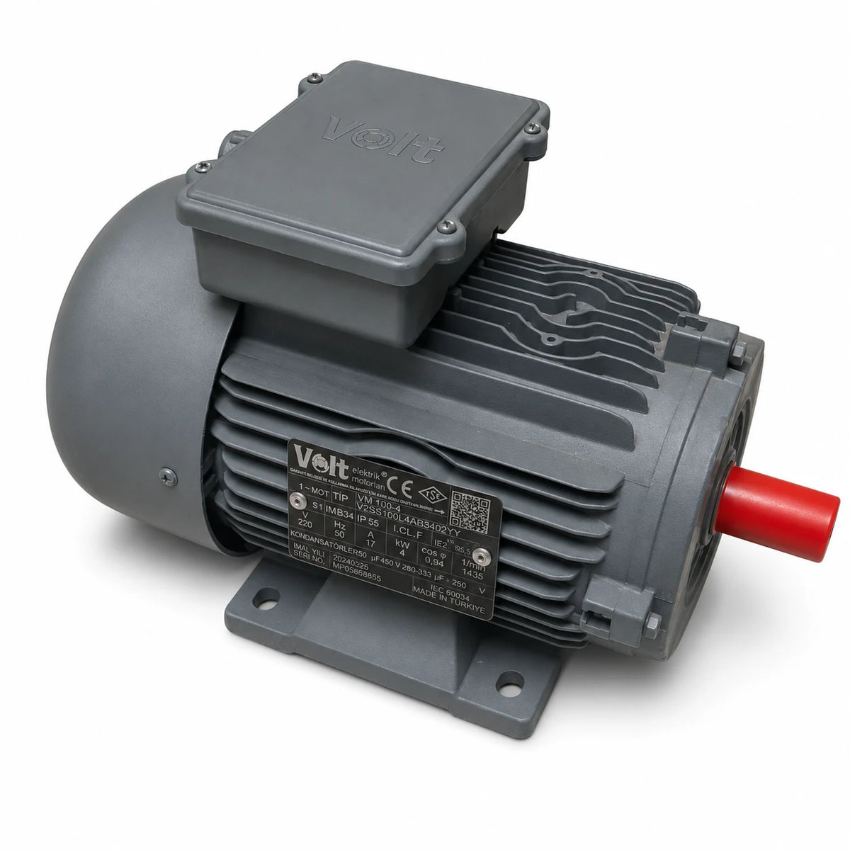 موتور فولت 1 فاز VM 100-4 قدرة 4 كيلووات