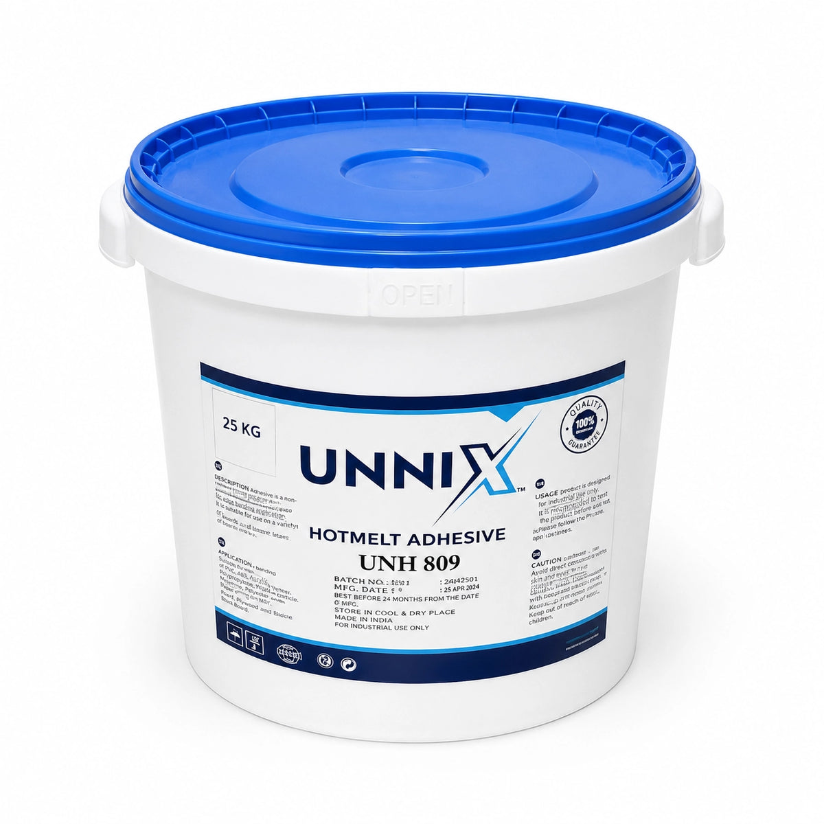 UNNIX UNH 809 EVA Hot Melt Adhesive for Edgebanding 25KG 180–200°C - غراء هوت ميلت UNNIX UNH 809 لماكينات تلزيق الحواف 25 كجم
