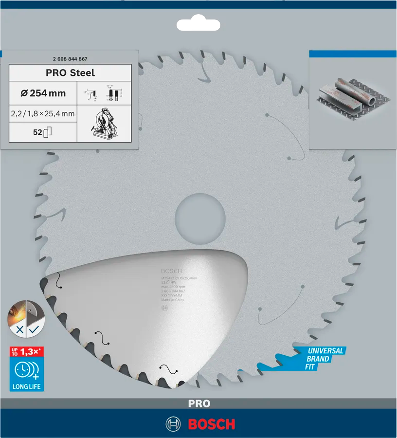Bosch PRO Steel Circular Saw Blade 12 Inch 305mm for Mitre Dry Cutters - صينية منشار Bosch PRO Steel للحديد 12 بوصة 305 مم