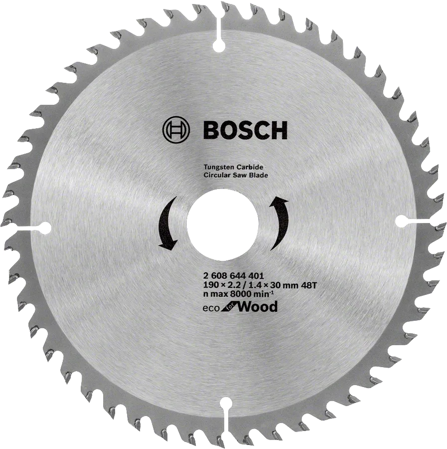 Bosch ECO for Wood Circular Saw Blade 7.5 Inch 190mm 48T for Hand-Held Saws - صينية منشار Bosch ECO للخشب 7.5 بوصة 190 مم 48