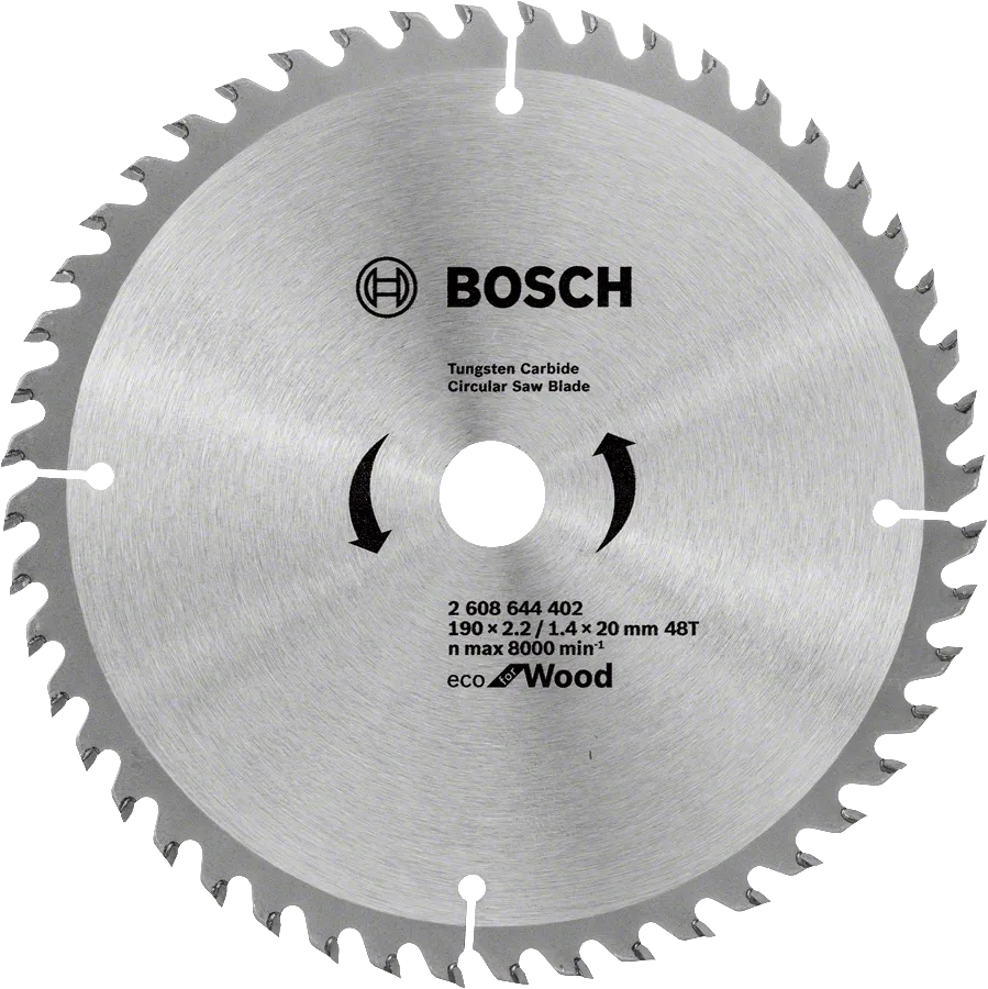 Bosch ECO for Wood Circular Saw Blade 7.5 Inch 190mm 48T for Hand-Held Saws - صينية منشار Bosch ECO للخشب 7.5 بوصة 190 مم 48