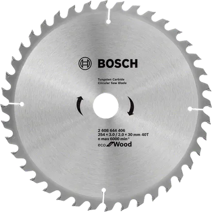 Bosch ECO for Wood Circular Saw Blade 10 Inch 254mm for Table Saws - صينية منشار Bosch ECO للخشب 10 بوصة 254 مم لمناشير