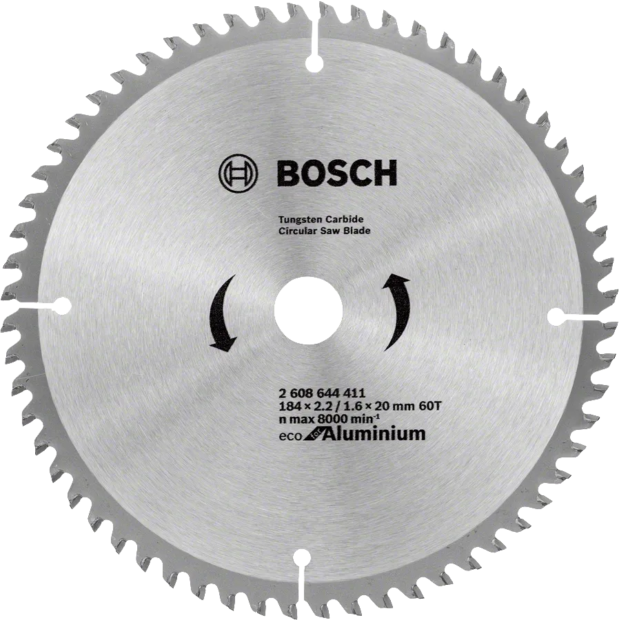 Bosch ECO for Aluminium Circular Saw Blade 7.25 Inch 184mm 60T for Hand-Held Saws - صينية منشار Bosch ECO للألومنيوم 7.25
