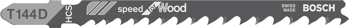 Bosch T 144 D Speed for Wood Jigsaw Blades 5 Pieces - طقم سلاح منشار أركت Bosch T 144 D للخشب قطع مستقيم وخشن 5 قطع