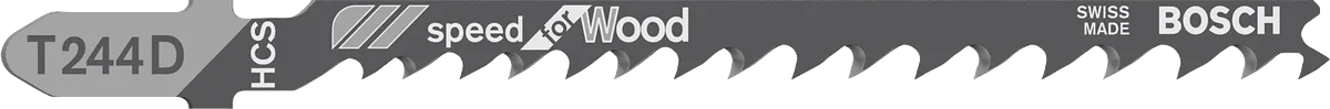 Bosch T 244 D Speed for Wood Jigsaw Blades 5 Pieces - طقم سلاح منشار أركت Bosch T 244 D للخشب للقطع المنحني والسريع 5 قطع