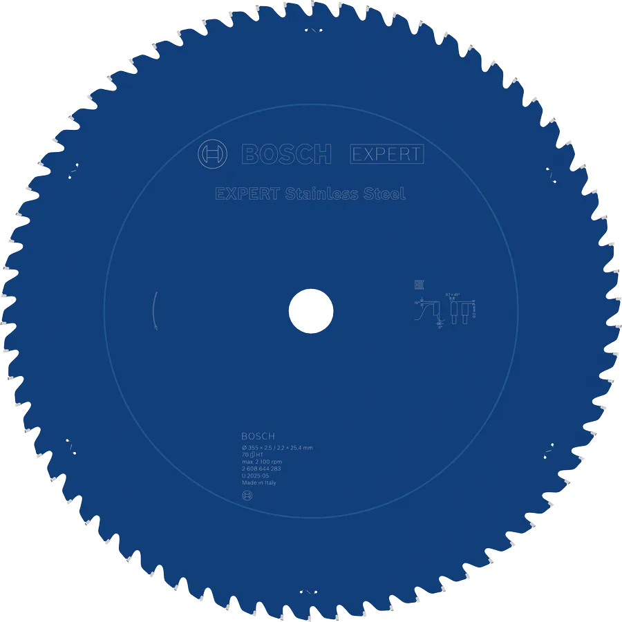 Bosch EXPERT Stainless Steel Circular Saw Blade 14 Inch 355mm 70T for Mitre Dry Cutters - صينية منشار Bosch EXPERT للاستانلس