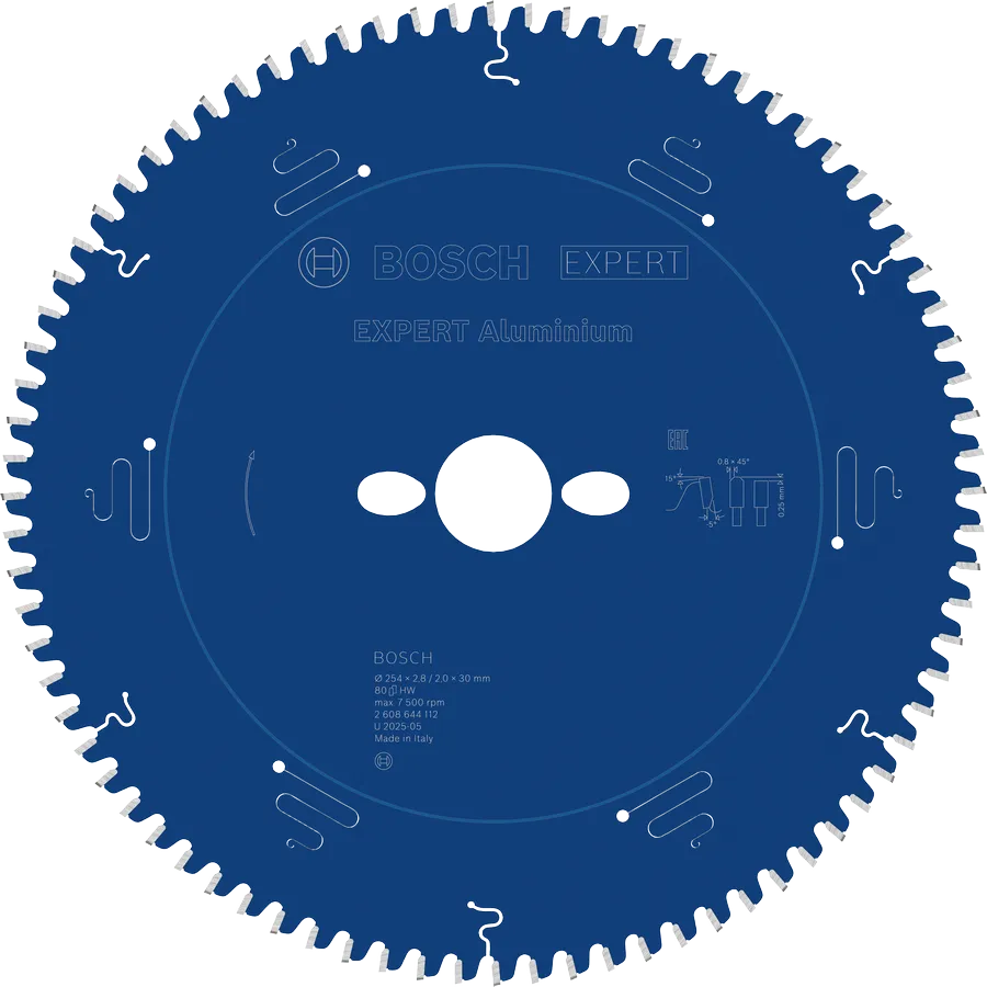 Bosch EXPERT Aluminium Circular Saw Blade 10 Inch 254mm 80T for Mitre Saws - صينية منشار Bosch EXPERT للألومنيوم 10 بوصة 254