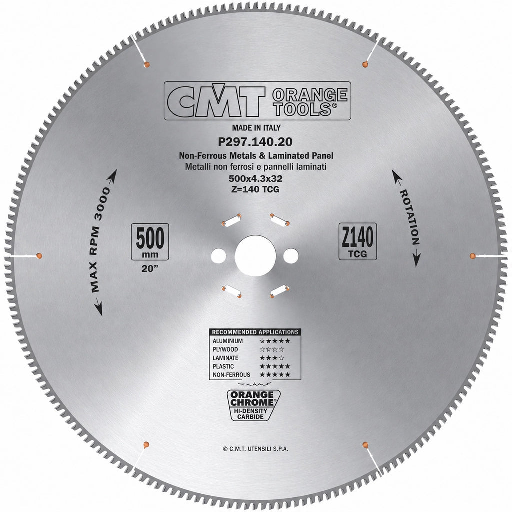 CMT 297 Aluminium Circular Saw Blade 20 Inch 500mm - شفرة تقطيع ألومنيوم CMT مقاس 20 بوصة 500 مم