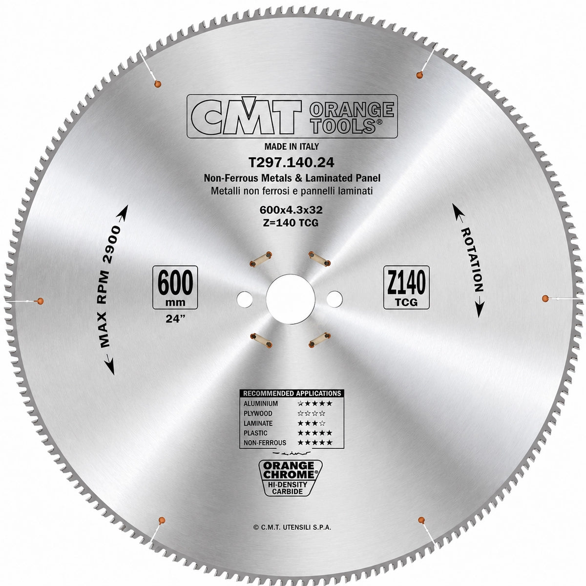 Aluminium Circular Saw Blade 24 Inch 140T - شفرة تقطيع ألومنيوم 24 بوصة 140 سن