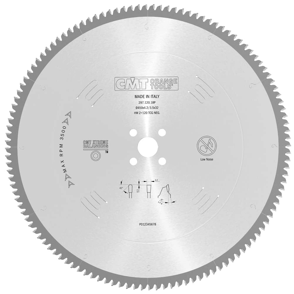 CMT 297 Aluminium Circular Saw Blade 18 Inch 450mm - شفرة تقطيع ألومنيوم CMT مقاس 18 بوصة 450 مم