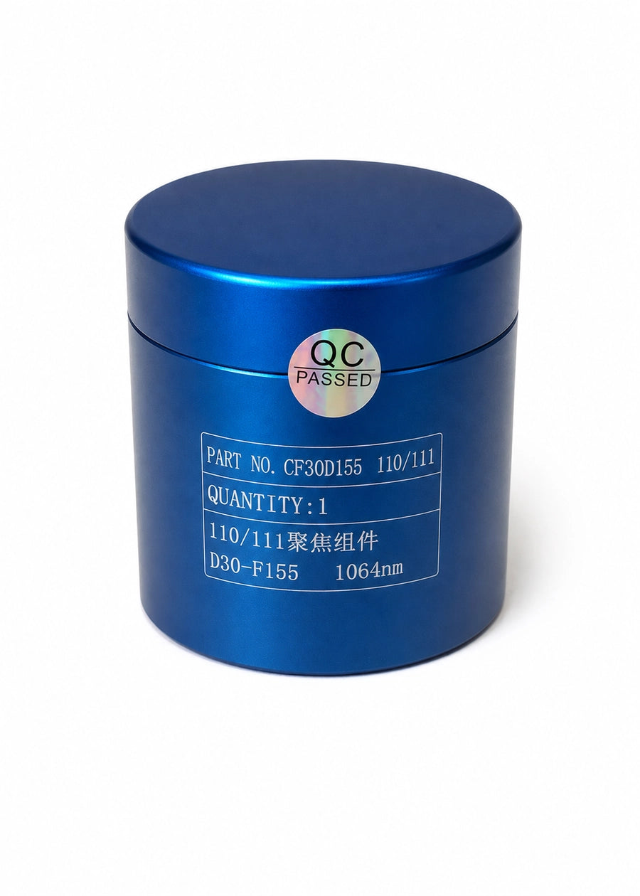 Focus Lens D30 F155 4KW BM110 with holder - عدسة فوكس فايبر ليزر D30 F155 4KW لهيد BM110 بالحامل